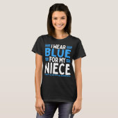 Blue tante oom Tuberous Sclerosis Awareness Niece T-shirt (Voorkant volledig)
