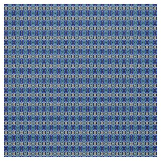 Blue Tapestry Fabric Stof (Swatch)