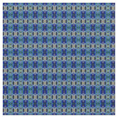 Blue Tapestry Fabric Stof (Close Up)