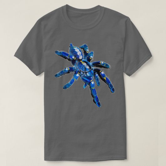 Blue Tarantula Spider Poecilotheria  T-shirt (Design voorkant)