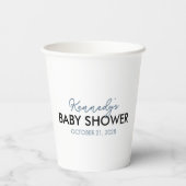 Blue Tarot Baby shower Papieren Bekers (Achterkant)