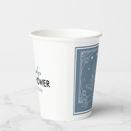 Blue Tarot Baby shower Papieren Bekers (Rechts)