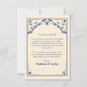  Blue Tarot Kaart Foto bruiloft Dank u (Achterkant)