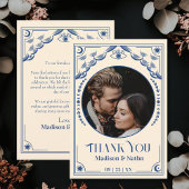  Blue Tarot Kaart Foto bruiloft Dank u