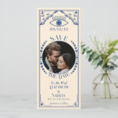  Blue Tarot Kaart Foto Sla de datum op (Staand voorkant)