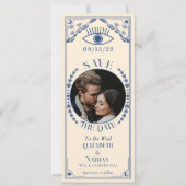  Blue Tarot Kaart Foto Sla de datum op (Voorkant)