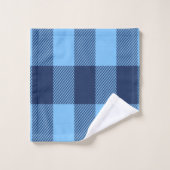 Blue Tartan Bath Towel set Bad Handdoek (Wasdoekje)