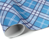 Blue Tartan Cadeaupapier (Rol Hoek)