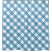 Blue Tartan Check Shower Curtain Douchegordijn (Voorkant)