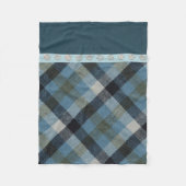 Blue Tartan Fleece Blanket (Voorkant)