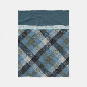 Blue Tartan Fleece Blanket Deken