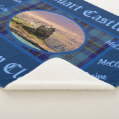 Blue Tartan MacLean Clan's Scottish Duart Castle Sherpa Deken (3/4)