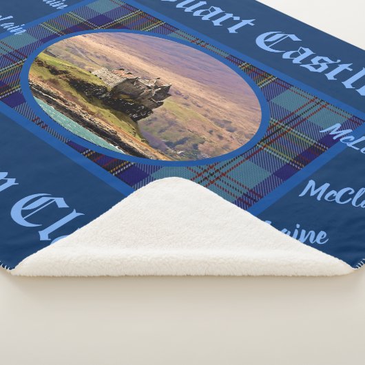 Blue Tartan MacLean Clan's Scottish Duart Castle Sherpa Deken (3/4)