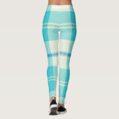 Blue Tartan Pattern Leggings (Achterkant)