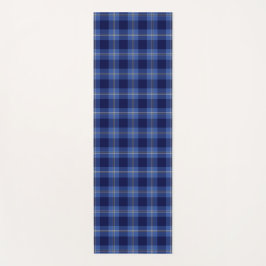 Blue Tartan Pattern Yoga Mat