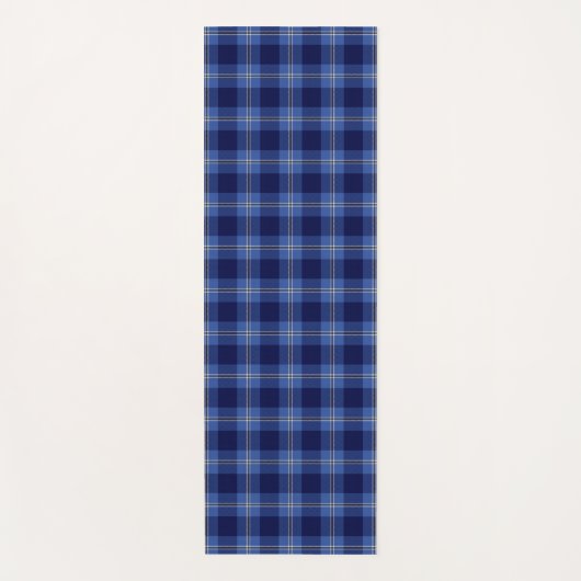 Blue Tartan Pattern Yoga Mat (Voorkant)