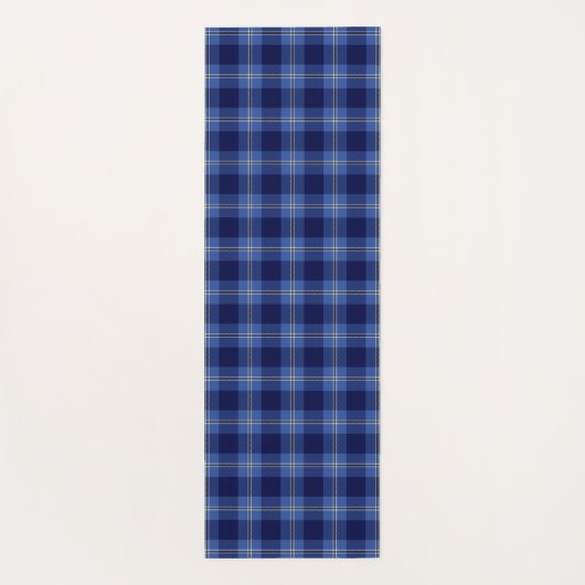 Blue Tartan Pattern Yoga Mat (Achterkant)