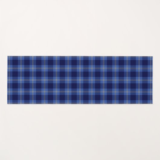 Blue Tartan Pattern Yoga Mat (Voorkant (horizontaal))