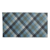 Blue Tartan Pillowcase Kussensloop (Achterkant-Rechts)
