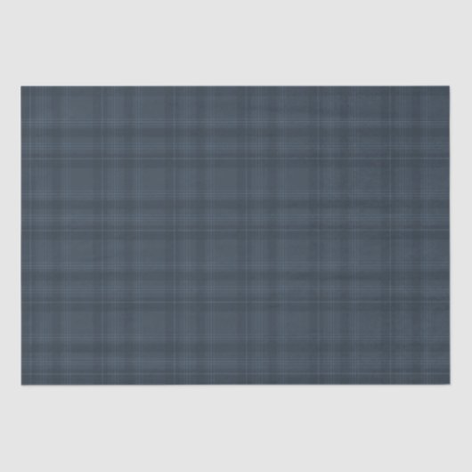 Blue Tartan Plaid Christmas Tissue Paper | elegant Tissuepapier (Voorkant)