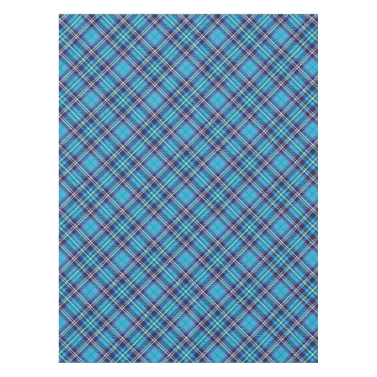 Blue Tartan Plaid Tafelkleed (Voorkant)