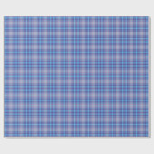 Blue Tartan Pset Gingham Pattern Cadeaupapier (Vlak)