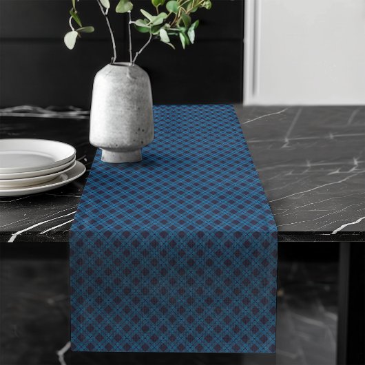 Blue Tartan Table Runner voor rustieke stijl huize Lange Tafelloper