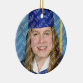 Blue Tassel Afstuderen Keepasesierang Keramisch Ornament (Rechts)