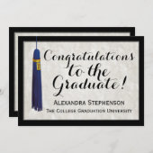 Blue Tassel Gefeliciteerd Afstuderen Afstuderen Kaart (Voorkant / Achterkant)