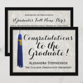 Blue Tassel Gefeliciteerd Afstuderen Afstuderen Kaart (Voorkant / Achterkant)