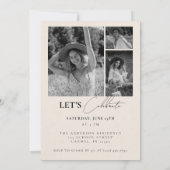 Blue Tassel Senior Photo Graduation Announcement Kaart (Achterkant)