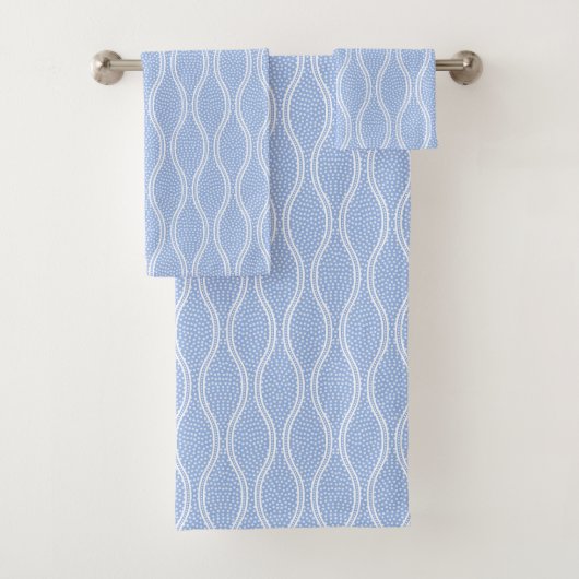 Blue Tatewaku Same Komon Bad Handdoek (Insitu)