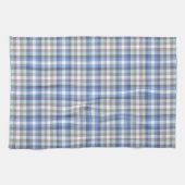 Blue Taupe Tartan Patroon Theedoek (Horizontaal)