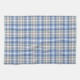 Blue Taupe Tartan Patroon Theedoek