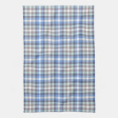 Blue Taupe Tartan Patroon Theedoek (Verticaal)