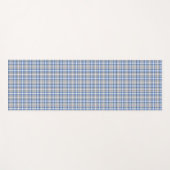 Blue Taupe Tartan Patroon Yogamat (Voorkant (horizontaal))