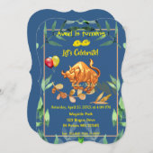 Blue Taurus Birthday (20 april - 20 mei) Kaart (Voorkant / Achterkant)