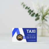 Blue Taxi Routes Ride Share Visitekaartje (Staand voorkant)