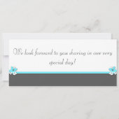 Blue Tea Arizona Boarding Pass bruiloft uitnodigin Kaart (Achterkant)