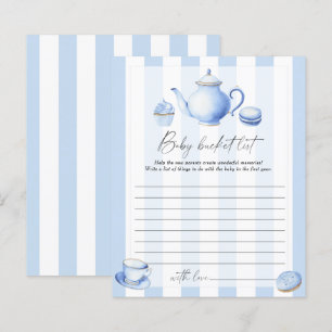 Blue tea party - Baby bucket list spel
