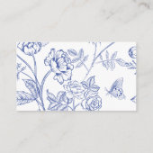 Blue Tea Party Baby shower Boek voor Baby Informatiekaartje (Achterkant)