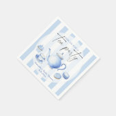Blue Tea Party Baby shower Servet (Hoek)