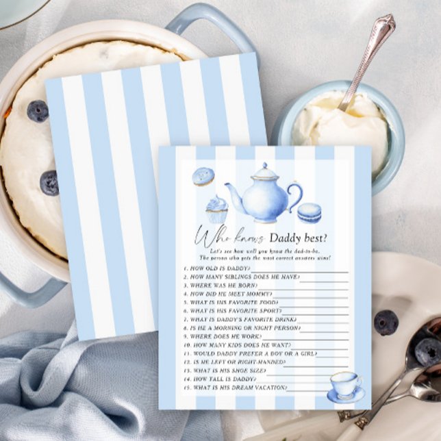 Blue Tea party - Wie kent papa het beste spel (Creator heeft geüpload)