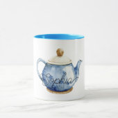 Blue Tea Pot Birthday Mok (Midden)