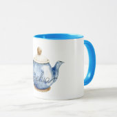 Blue Tea Pot Birthday Mok (Voorkant rechts)