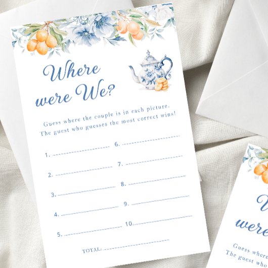 Blue Tea Pot waar waren we Vrijgezellenfeest spel