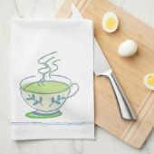 Blue Teacup Tea Towel Theedoek (Quarter Fold)