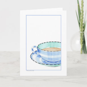 Blue Teacup Wenskaart Kaart