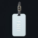 Blue Teal Double Layer Simple Initial Monogram  Bagagelabel<br><div class="desc">Meet your new travel sidekick — a modern monogram luggage tag designed in a bold teal and soft blue color palette that stands out without screaming for attention. The classic serif initial sits front and center with a subtle shadow layer, giving this tag a high-end, clean aesthetic that makes your...</div>