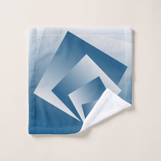 Blue Teal geometry Bad Handdoek (Wasdoekje)